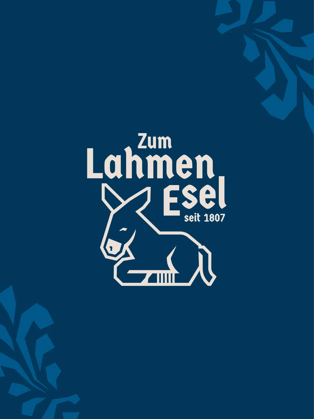 Zum Lahmen Esel Logo auf Bembelblau